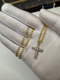 9ct Gold Filigree Cross Set
