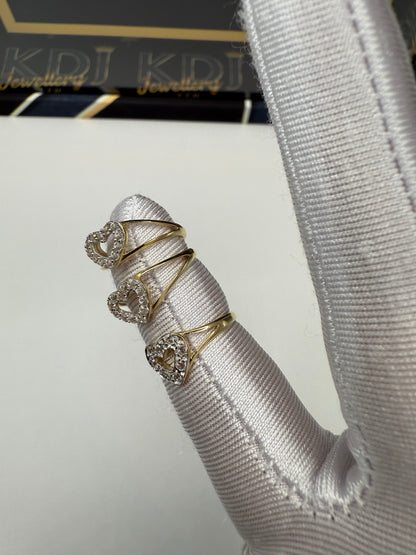 9ct Gold Heart Rings