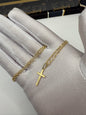 9ct Gold Belcher & Patterned Edge Cross