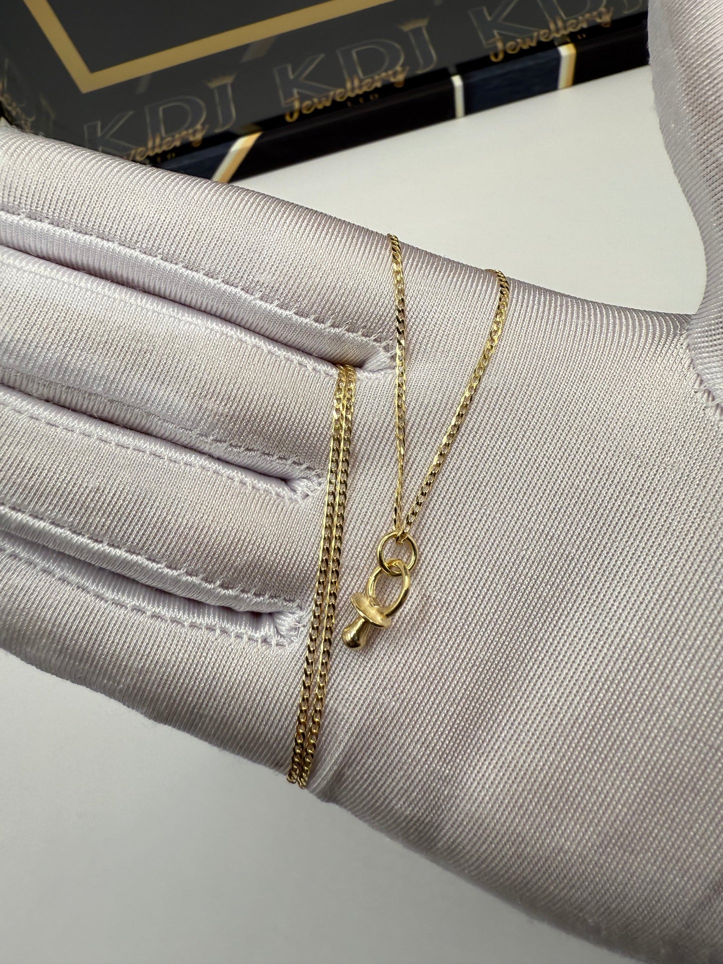 9ct Gold dummy & curb chain set