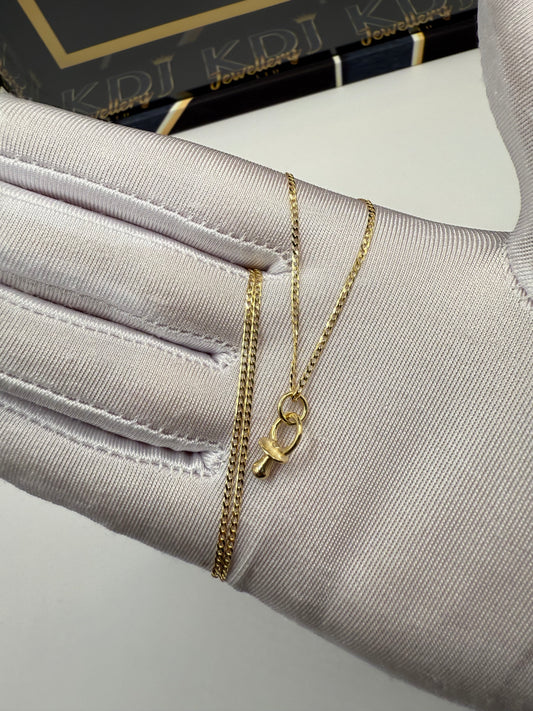 9ct Gold dummy & curb chain set