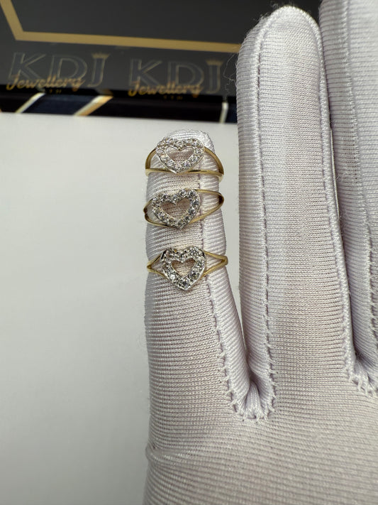 9ct Gold Heart Rings